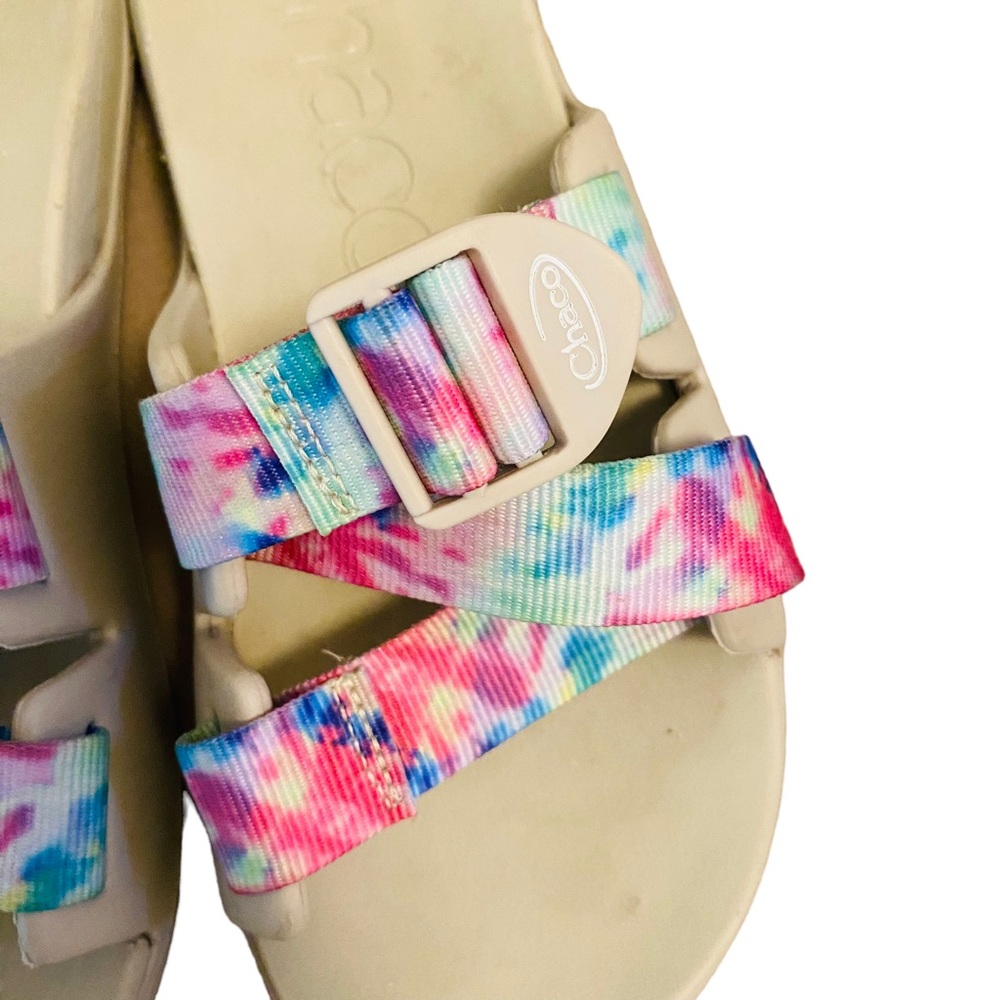Chaco Chillos Tie Dye Strap Sandals Slides - Picture 4 of 8